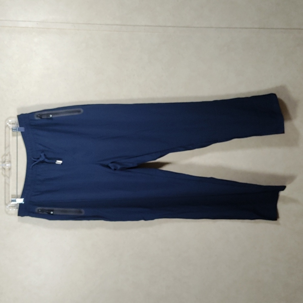 2/$10 05170 TBY Travels Together With You navy tech fabric pants L NWT